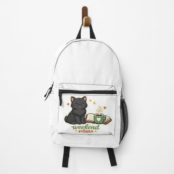 Item preview, Weekend Plans Black Cat Coffee and Books Design designed and sold by Naviora.
