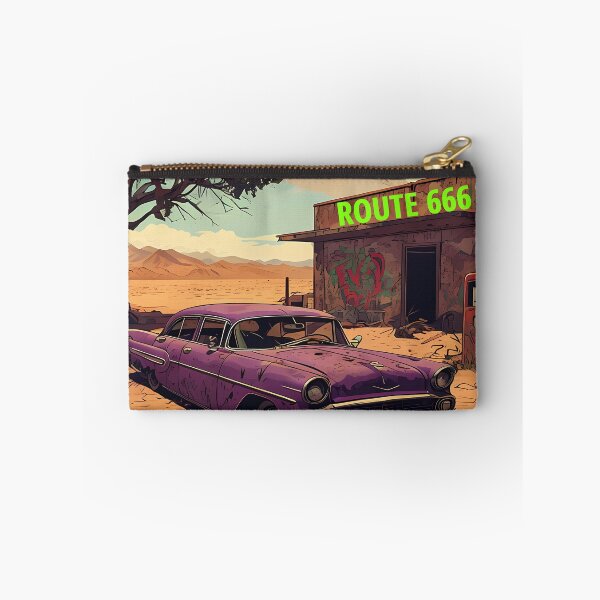 Item preview, ROUTE 666 - Vintage Zombie Apocalypse Art designed and sold by Modern Nest Art.