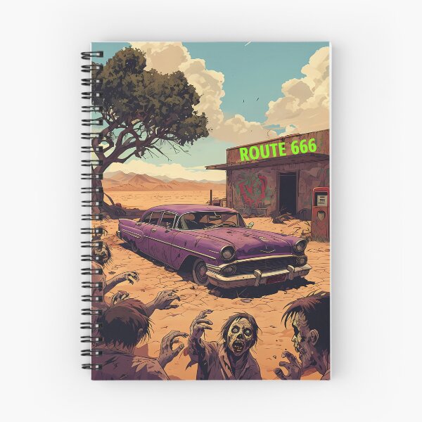 Item preview, ROUTE 666 - Vintage Zombie Apocalypse Art designed and sold by Modern Nest Art.