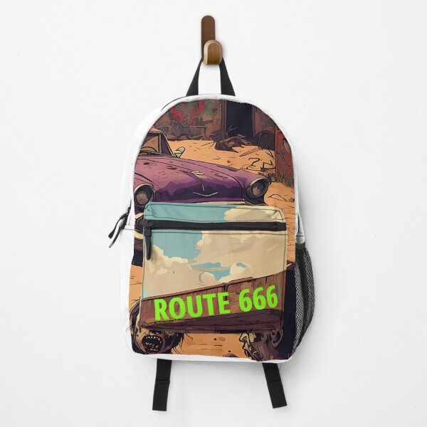 Item preview, ROUTE 666 - Vintage Zombie Apocalypse Art designed and sold by Modern Nest Art.