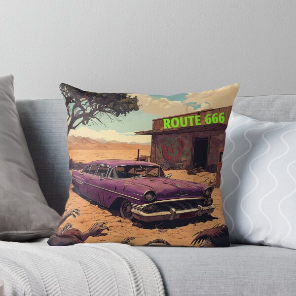 Item preview, ROUTE 666 - Vintage Zombie Apocalypse Art designed and sold by Modern Nest Art.