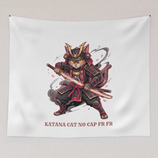 Item preview, Katana Cat No Cap Fr Fr designed and sold by The Quiet Thicket.