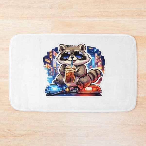 Item preview, Coffee Trash Panda - Funny Raccoon Boba Tea Sticker designed and sold by sabarinath3421.