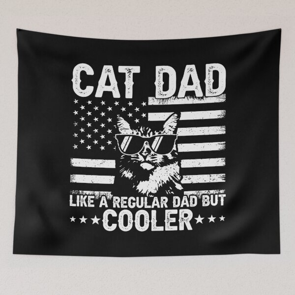 Item preview, Cat Dad Like A Regular Dad But Cooler American Father Cat Lover designed and sold by 76Valeria.