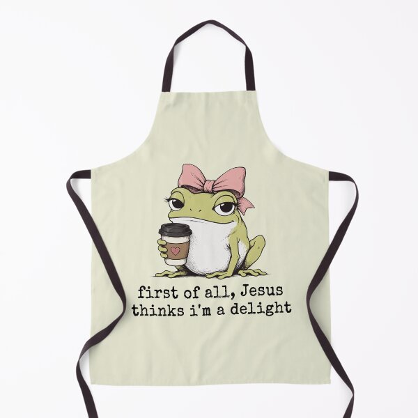 Item preview, First of All Jesus Thinks I'm A Delight Frog Meme designed and sold by OndaLifeCo.