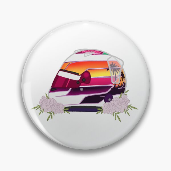 Item preview, Gabriel Bortoleto 2026 Miami Helmet With Flowers  designed and sold by OriDraws.