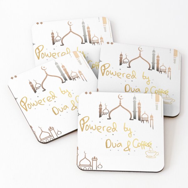 Item preview, Powered by Dua and Coffee – Faith, Motivation & Muslimah Lifestyle Inspiration designed and sold by Blessedhalal.