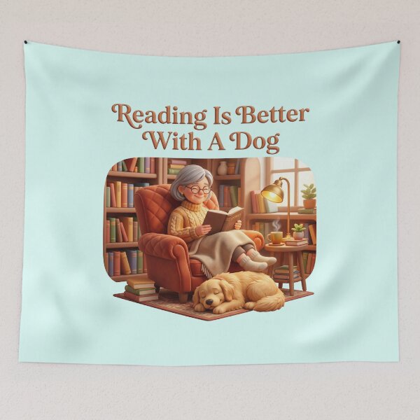 Item preview, Reading Is Better With A Dog Cozy Design designed and sold by pradeepvisuals.