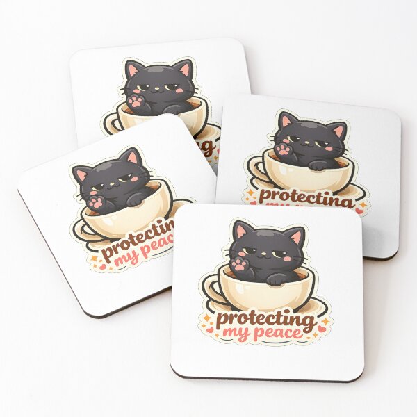 Item preview, Protecting My Peace Black Cat Coffee Design designed and sold by Naviora.