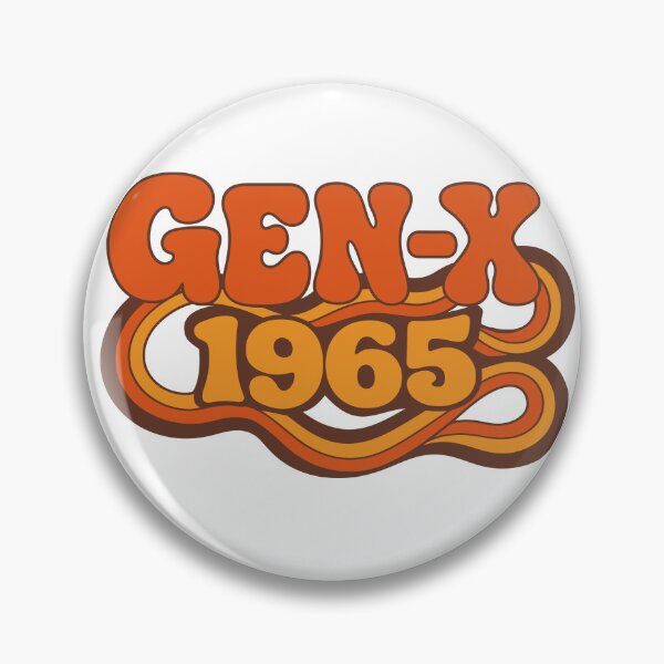 Aperçu de l'œuvre Gen X 1965 – Retro Groovy Vintage Birthday Typography créée et vendue par digital.stickerperso.com.
