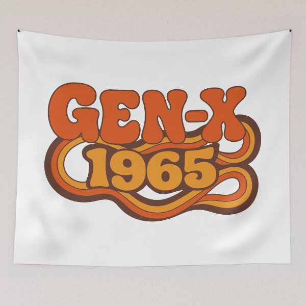 Item preview, Gen X 1965 – Retro Groovy Vintage Birthday Typography designed and sold by digital.stickerperso.com.