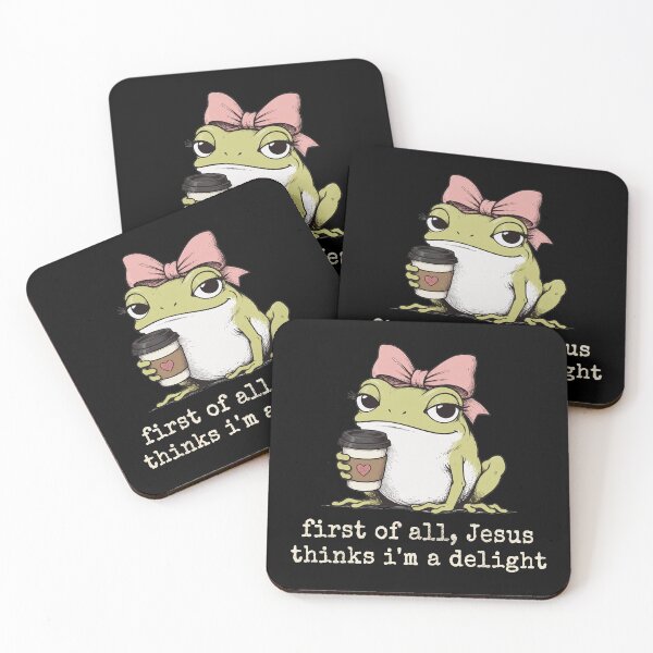 Item preview, First of All Jesus Thinks I'm A Delight Frog Meme 2 designed and sold by OndaLifeCo.