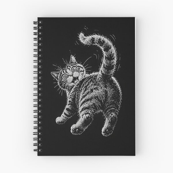 Item preview, Funny Scared Cat Vintage Black and White Design designed and sold by ChaoticCatIlust.