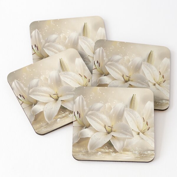 Item preview, Luminous Lilies in Champagne Gold designed and sold by daila70.