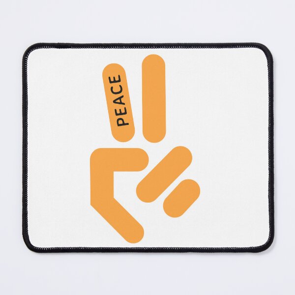 Item preview, Retro Modern Peace Sign Hand Graphic - Orange and Black Aesthetic designed and sold by Trinity Collections.