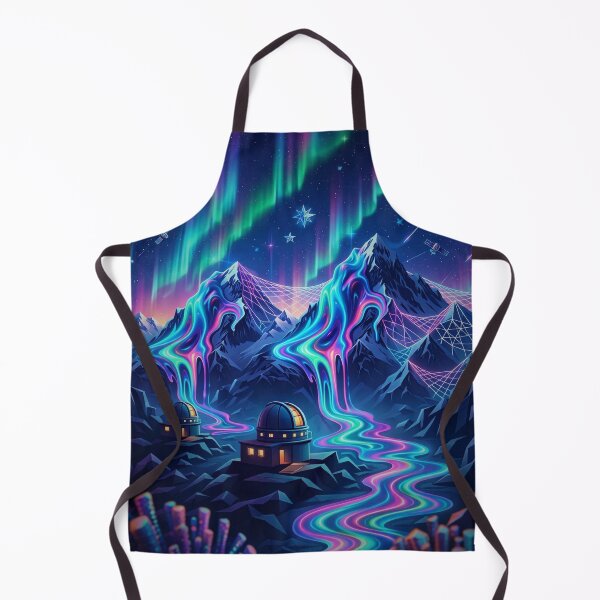 Item preview, Neon Aurora Mountain Cosmic Observatory designed and sold by MIArt Studio.