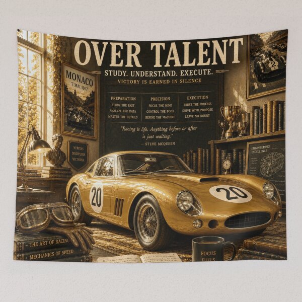 Item preview, Discipline Over Talent – Dark Academia Motorsport Racing designed and sold by Dusk & Dawn Apparel.