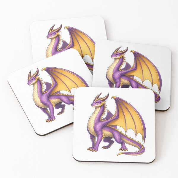 Item preview, Purple and Gold Adult Dragon Fantasy Art | Regal Dragon Illustration designed and sold by Hatchling Hollow.