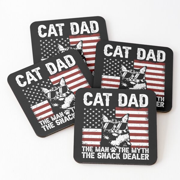 Item preview, Cat Dad The Man The Myth The Snack Dealer Patriotic Father Cat Lover designed and sold by 76Valeria.