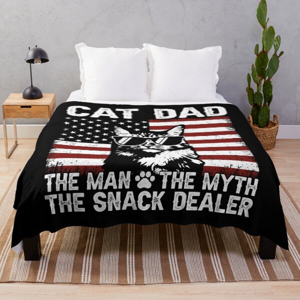 Item preview, Cat Dad The Man The Myth The Snack Dealer Patriotic Father Cat Lover designed and sold by 76Valeria.