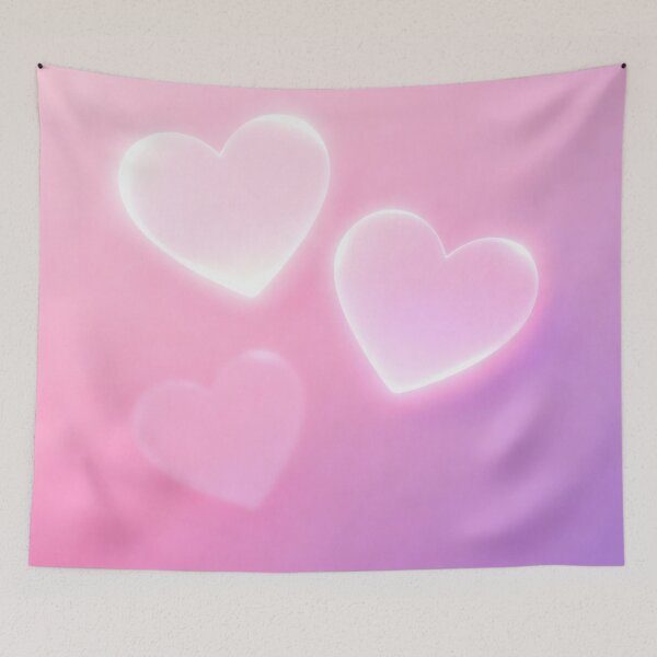 Item preview, Dreamy Glowing Pastel Hearts Gradient designed and sold by Paulocdias.