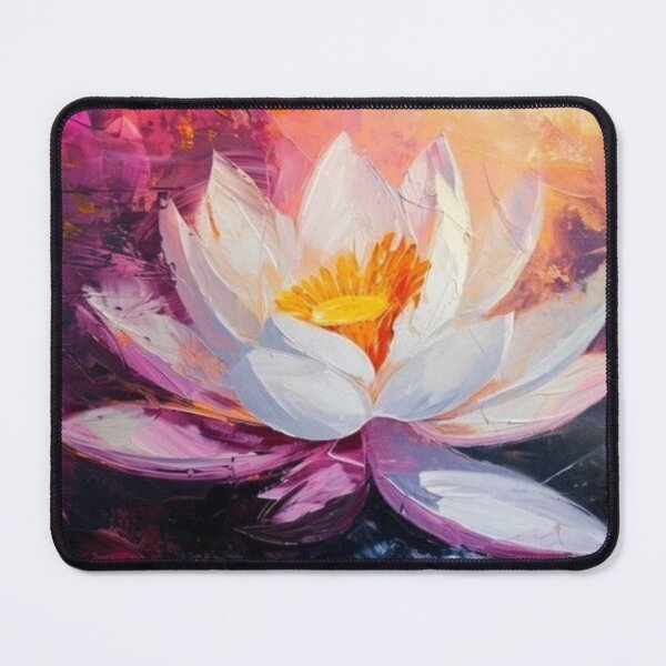 Item preview, Impasto White Lotus Sunset Artwork  designed and sold by NivyasArtistry.