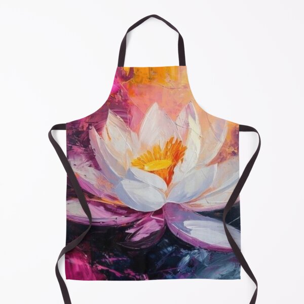 Item preview, Impasto White Lotus Sunset Artwork designed and sold by NivyasArtistry.