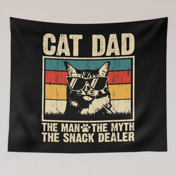 Item preview, Cat Dad The Man The Myth The Snack Dealer Feline Owner Pet Lover designed and sold by 76Valeria.