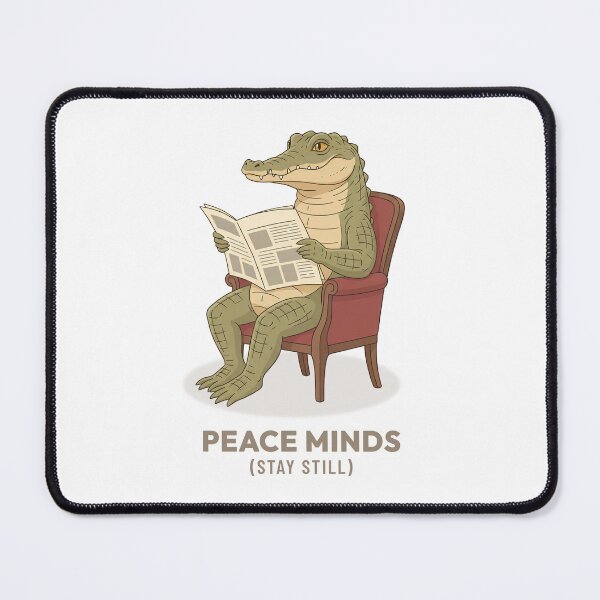 Item preview, Cozy Crocodile Newspaper Reading Vintage Illustration designed and sold by COZY VINTAGE animal.
