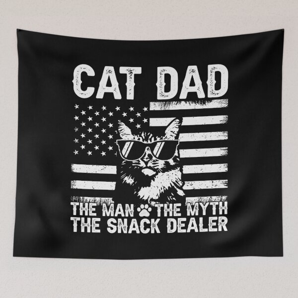 Item preview, Cat Dad The Man The Myth The Snack Dealer Male Cat Owner Feline Father Funny Pet Lover designed and sold by 76Valeria.