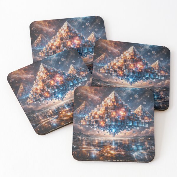 Item preview, Timeless Geometry Cosmic Floating Pyramids designed and sold by MIArt Studio.