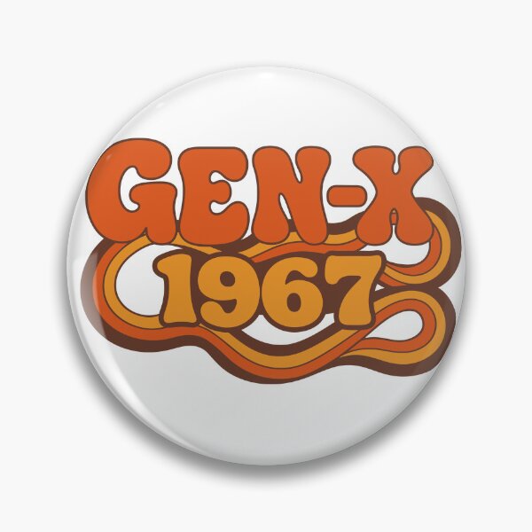 Item preview, Gen X 1967 – Retro Groovy Vintage Birthday Typography designed and sold by digital.stickerperso.com.