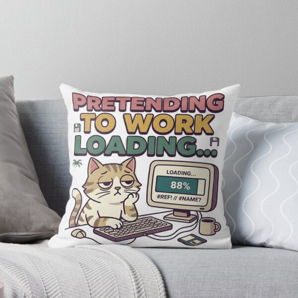 Item preview, Pretending To Work Loading – Funny Lazy Employee Meme designed and sold by Dada-arts.