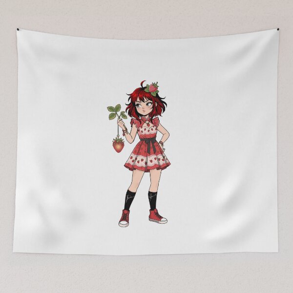 Item preview, Strawberry girl in red dress designed and sold by Piccolor.
