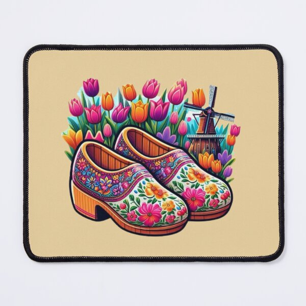 Item preview, Dutch Tulips, Clogs Floral Wooden Shoes designed and sold by Myra365Art.