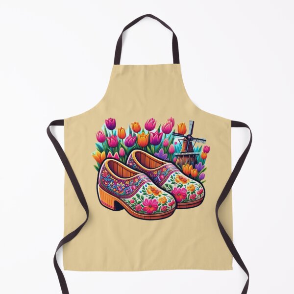 Item preview, Dutch Tulips, Clogs Floral Wooden Shoes designed and sold by Myra365Art.