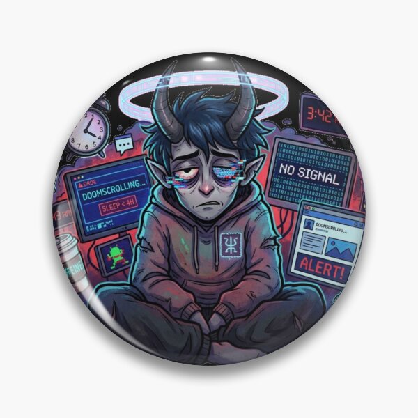 Item preview, Doomscrolling Digital Burnout Aesthetic designed and sold by Maclaw200d.