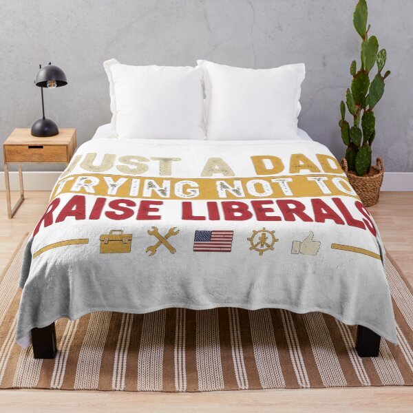 Item preview, just a dad trying not to raise liberals designed and sold by Designs-RZ.