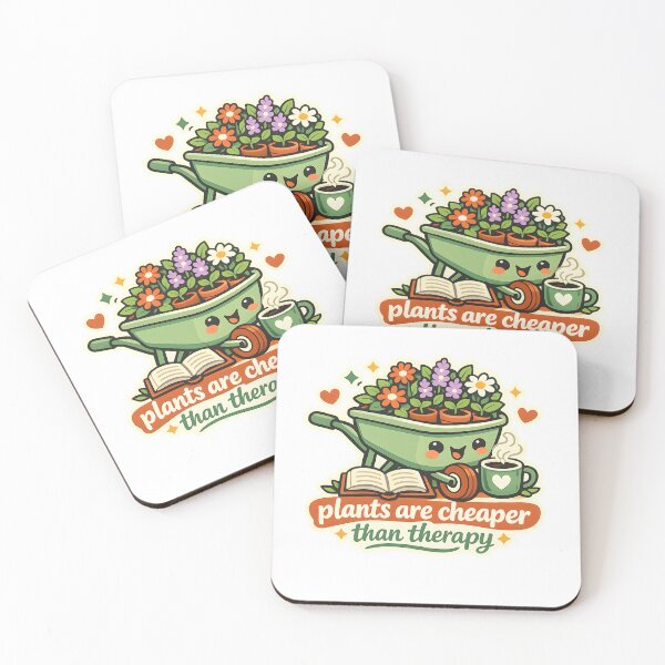 Item preview, Plants Are Cheaper Than Therapy Gardening Design designed and sold by Naviora.
