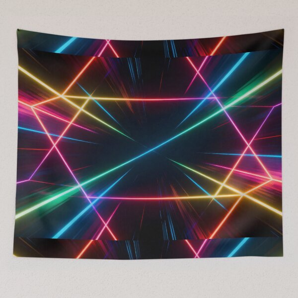 Item preview, Futuristic Neon Laser Geometric Energy Grid designed and sold by Paulocdias.