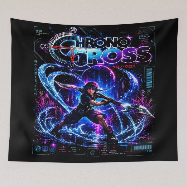Item preview, Cyberpunk Serge -The Chrono trigger-Chrono Cross - Neon Time Breaker-Aesthetic design designed and sold by Trinidesigns123.