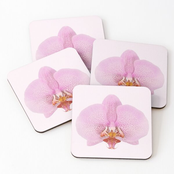 Item preview, pink spotted pastel orchid flower sticker designed and sold by inainart.