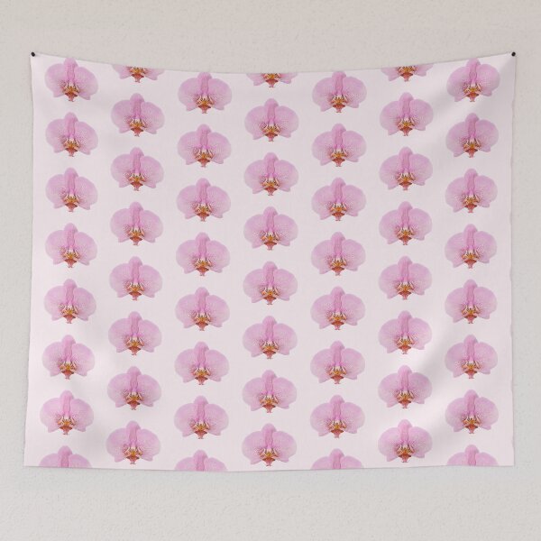 Item preview, pink spotted pastel orchid flower sticker designed and sold by inainart.