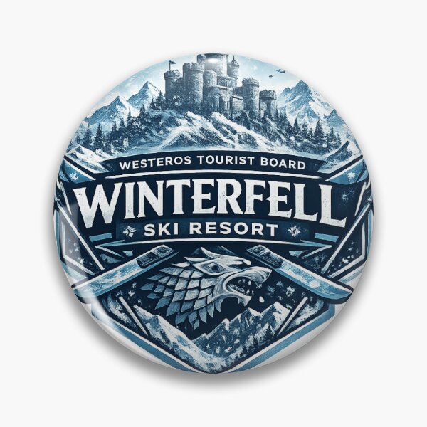 Item preview, MAIN SEO TITLE Winterfell Ski Resort Logo – Fantasy Mountain Resort Emblem Inspired by Medieval Kingdoms designed and sold by GarnerSupplyCo.