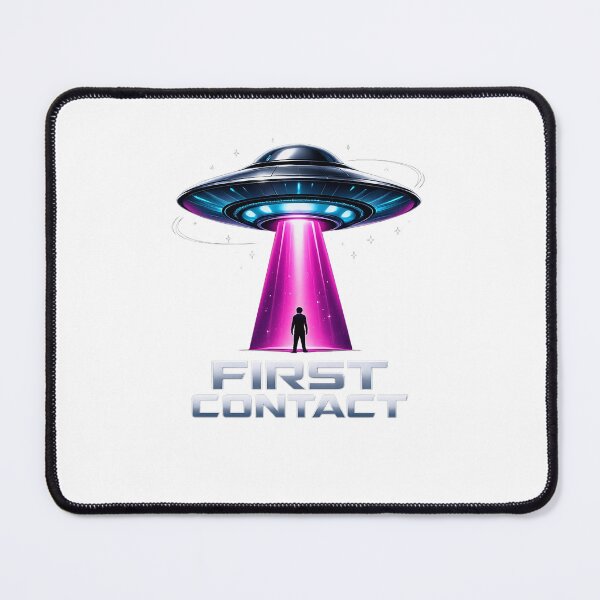 Item preview, First Contact UFO Abduction T-Shirt designed and sold by Stickers Studio.