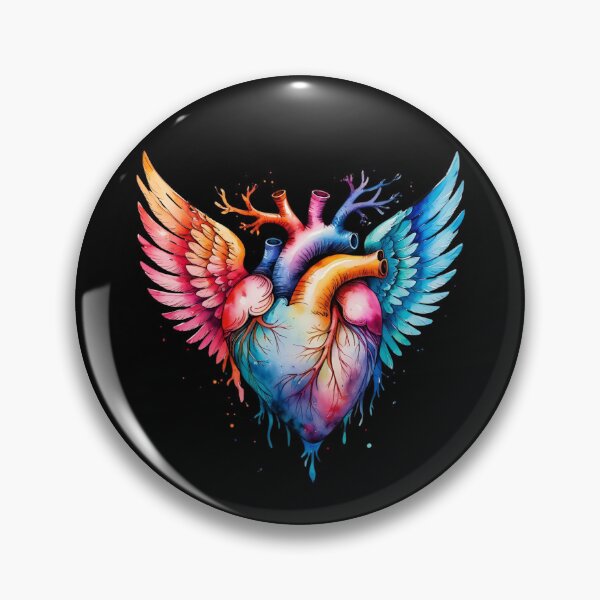 Item preview, An elegant hand-drawn design of a heart with wings 11 designed and sold by Neon G.