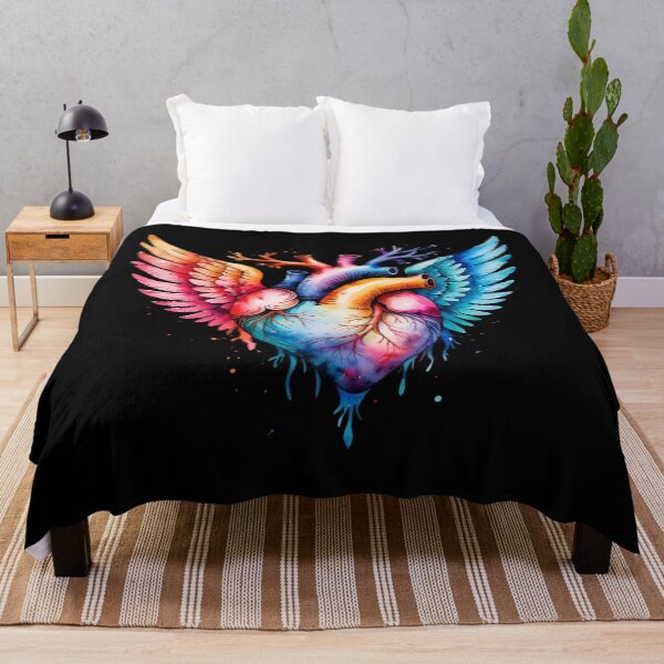 Item preview, An elegant hand-drawn design of a heart with wings 11 designed and sold by Neon G.