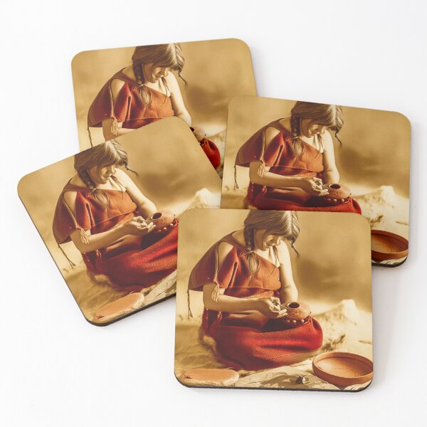Item preview, The Potter designed and sold by American Southwest: Colorized photography from Edward S. Curtis.