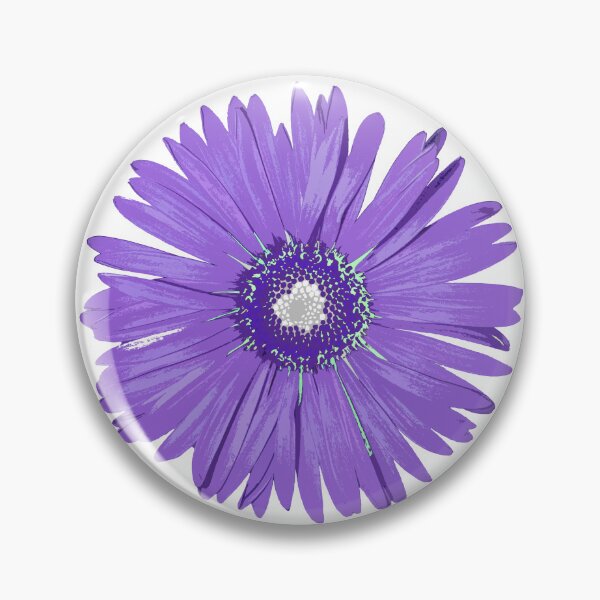 Item preview, Purple And White Daisy Flower Botanical Floral Pop Art designed and sold by Sharon Cummings Art.