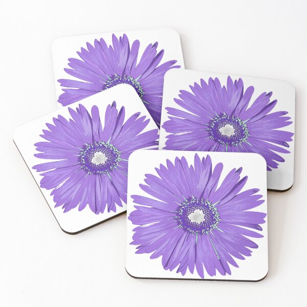 Item preview, Purple And White Daisy Flower Botanical Floral Pop Art designed and sold by Sharon Cummings Art.